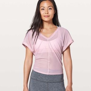 Lululemon Pink Petals Ahead By Miles Short Sleeve